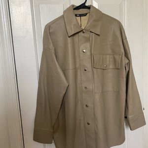 ZARA Leather Overshirt